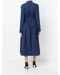 Cédric Charlier Gathered And Pleated Midi Dress