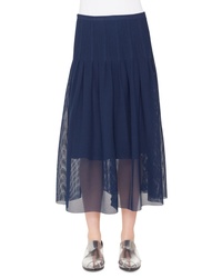 Akris Punto 3d Lace Midi Skirt