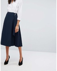 Asos Tall Asos Tall Tailored Midi Skirt In Pleat Solid
