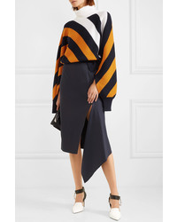 Monse Asymmetric Wool Blend Gabardine Skirt