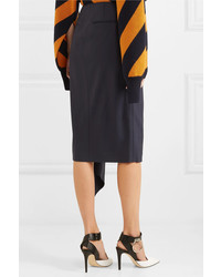 Monse Asymmetric Wool Blend Gabardine Skirt