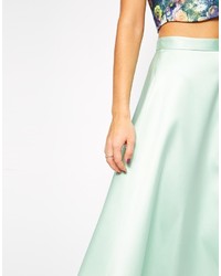 Asos Collection Premium Full Skirt In Bonded Satin