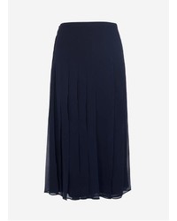 Carven Laceup Pleated Midi Skirt