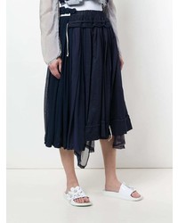 Comme Des Garçons Vintage Layered Gathered Midi Skirt