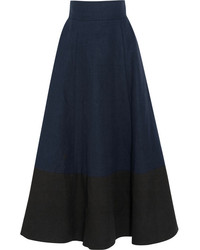Linen Canvas Midi Skirt Merchant Archive