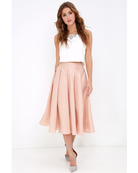LuLu*s Without Question Navy Blue Midi Skirt