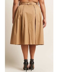 Forever 21 Plus Size Button Front Midi Skirt
