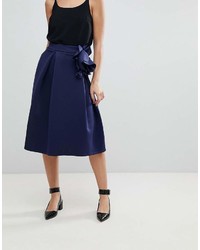Asos Scuba Prom Midi Skirt With Corsage Detail