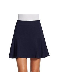 Wren Cotton Flared Mini Skirt Navy