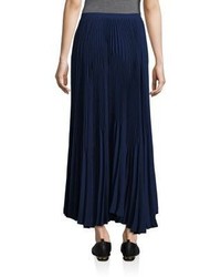 Theory Laire Crepe Pleated Midi Skirt