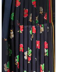 Sacai Pleated Floral Wrap Skirt
