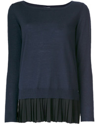 P.A.R.O.S.H. Pleated Detail Knitted Top