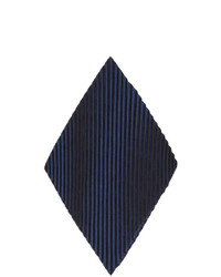 Homme Plissé Issey Miyake Navy And Black Pleats Chief 1 Pocket Square