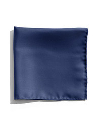 Nordstrom Silk Twill Pocket Square Euro Blue One Size