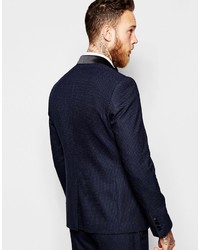 Asos Brand Slim Suit Jacket In Polka Dot