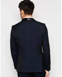 Selected Homme Stretch Skinny Luxe Polka Dot Tuxedo Jacket