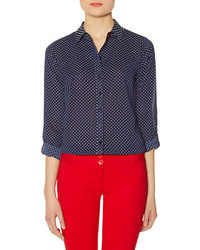 The Limited Contrast Button Polka Dot Shirt