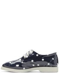 Comme des Garcons Girl Navy And White Pvc Polka Dot Sneakers