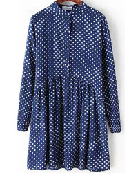Vintage Polka Dot Blue Dress