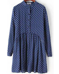 Vintage Polka Dot Blue Dress