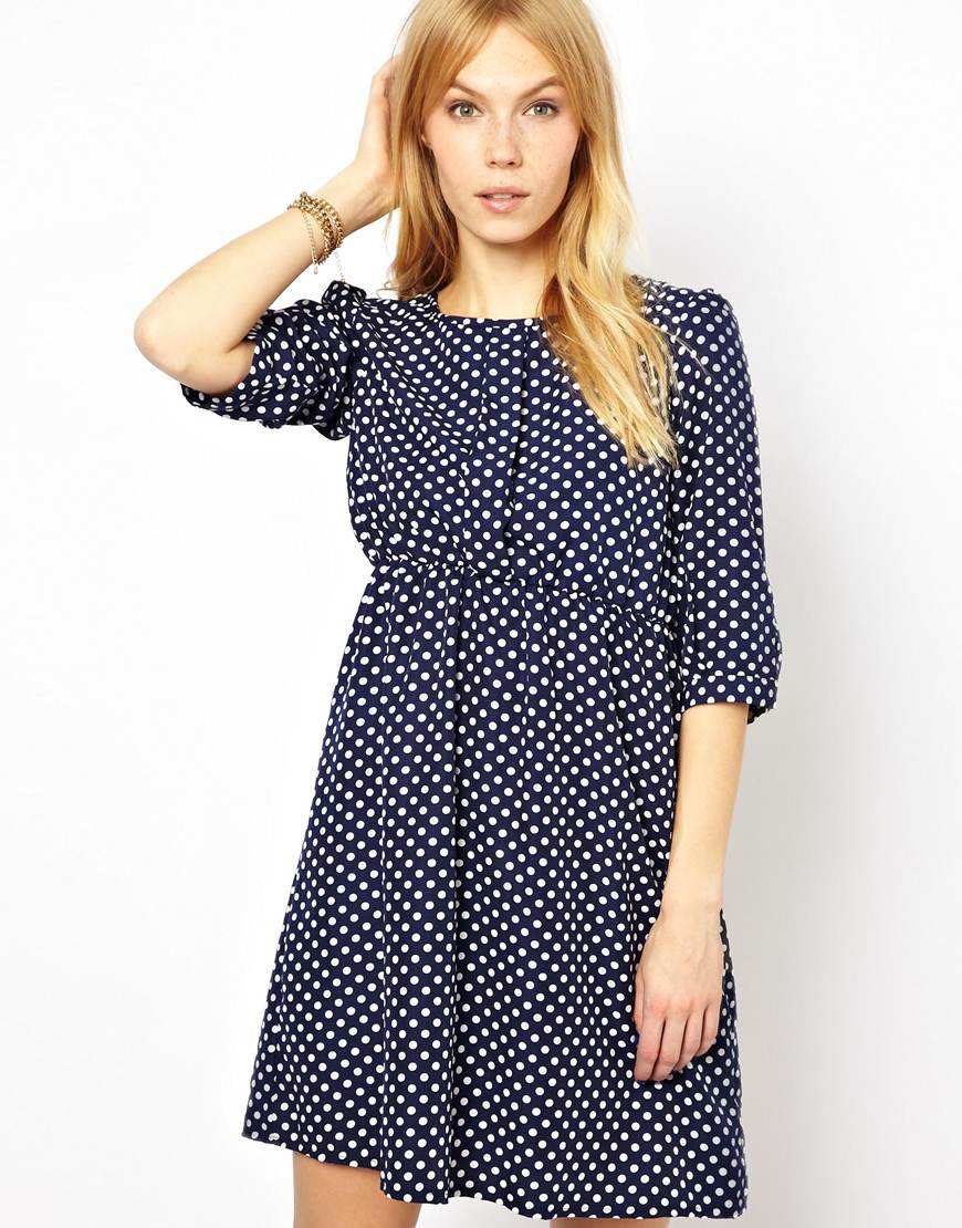 Yumi Polka Dot Dress, $52 | Asos | Lookastic