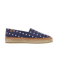 Navy Polka Dot Espadrilles