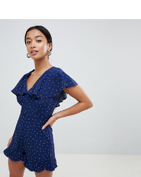 Missguided Petite Polka Dot Playsuit