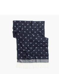 J.Crew Brushed Scarf With Polka Dots