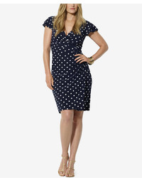 Lauren Ralph Lauren Plus Size Polka Dot Print Sheath Dress, $99 | Macy's |  Lookastic