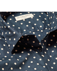 Burberry London Slim Fit Polka Dot Cotton Poplin Shirt