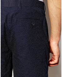 Asos Brand Slim Fit Shorts In Polka Dot