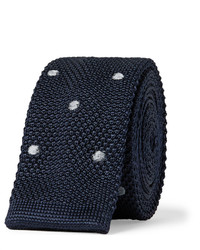 Lanvin 45cm Polka Dot Knitted Silk Tie