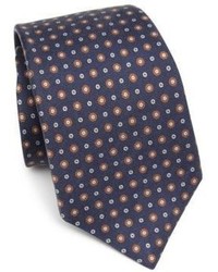 Kiton Dot Patterned Silk Tie