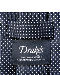 Drakes Drakes 8cm Polka Dot Silk Twill Tie