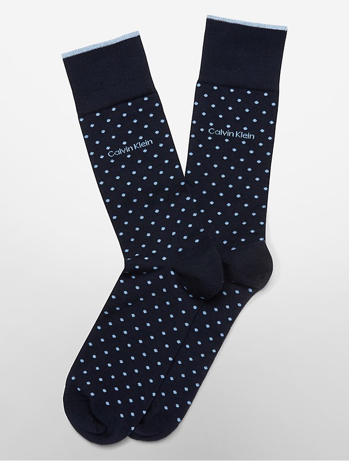 Calvin Klein Giza Pin Dot Socks, $12 | Calvin Klein | Lookastic