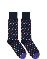 Paul Smith Navy Kool Dot Socks