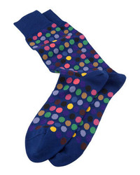 Paul Smith Multicolored Polka Dot Socks Navy