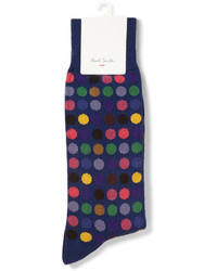 Paul Smith Shoes Accessories Polka Dot Cotton Blend Socks