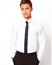 Asos Knitted Tie With Polka Dot