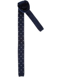 Asos Knitted Tie With Polka Dot