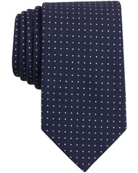 Navy Blue with White Polkadots - Skinny Tie