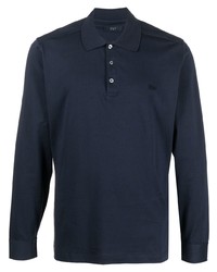 Fay Button Front Long Sleeved Polo Shirt