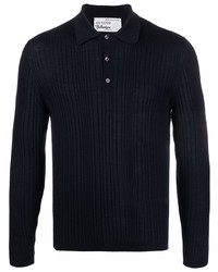 Ballantyne Cashmere Ribbed Knit Polo Shirt