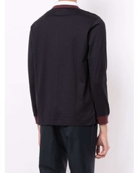 Kent & Curwen Contrast Trim Long Sleeve Polo Shirt