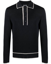 Giorgio Armani Contrast Trim Longsleeved Polo Shirt