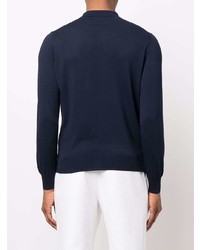Canali Cotton Long Sleeved Polo Shirt