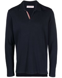 Orlebar Brown Felix Long Sleeve Cotton Polo Shirt
