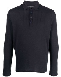 Majestic Filatures Fine Knit Long Sleeved Polo Shirt