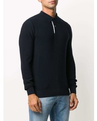Eleventy Knitted Long Sleeved Polo Shirt