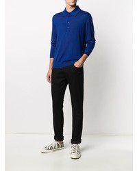 PS Paul Smith Knitted Long Sleeved Polo Shirt